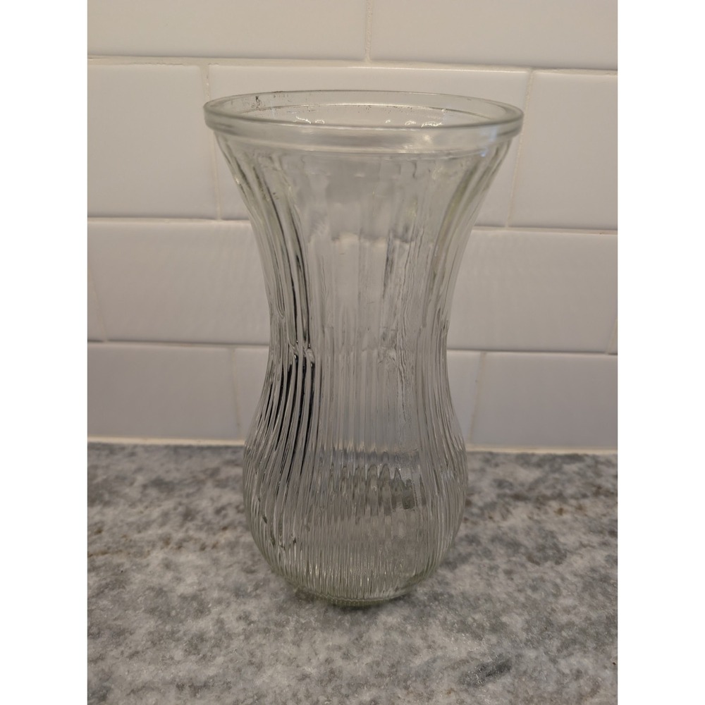 Vintage Hoosier clear glass vase 4086-A 7A